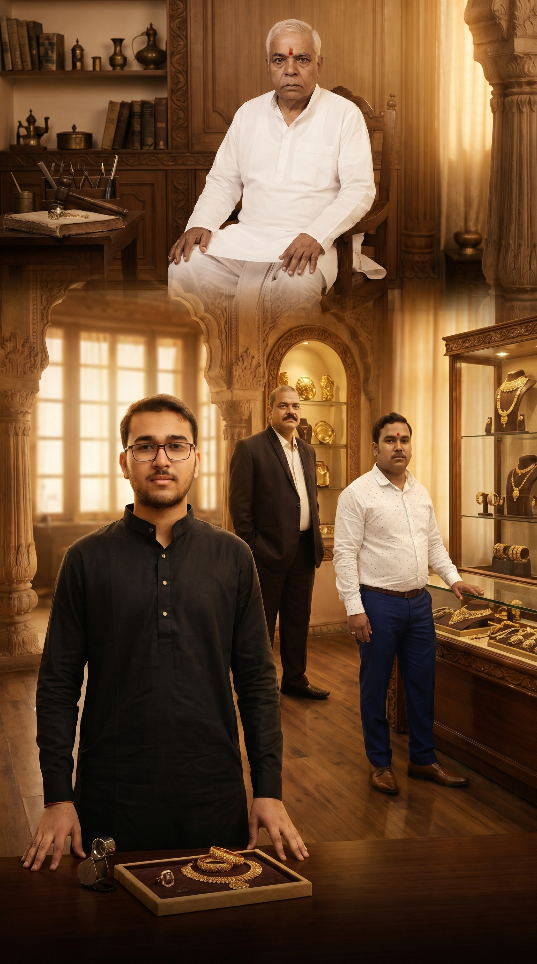 Four generations of the Seth family at Shri Alankar Jewellers